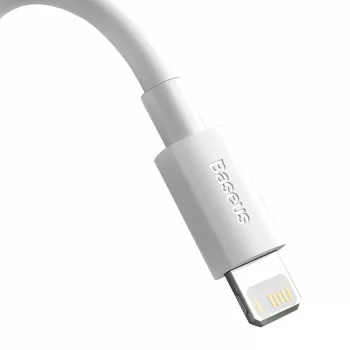 Baseus TZCALZJ-02 mobiliojo telefono kabelis Baltas 1.5 m USB A Lightning