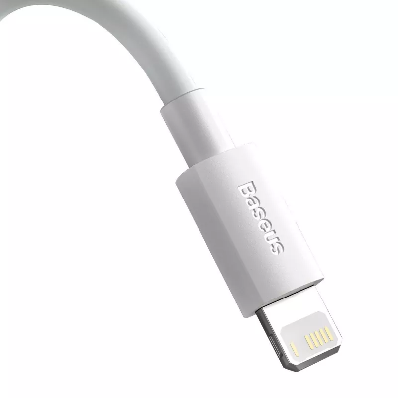 Baseus TZCALZJ-02 mobiliojo telefono kabelis Baltas 1.5 m USB A Lightning