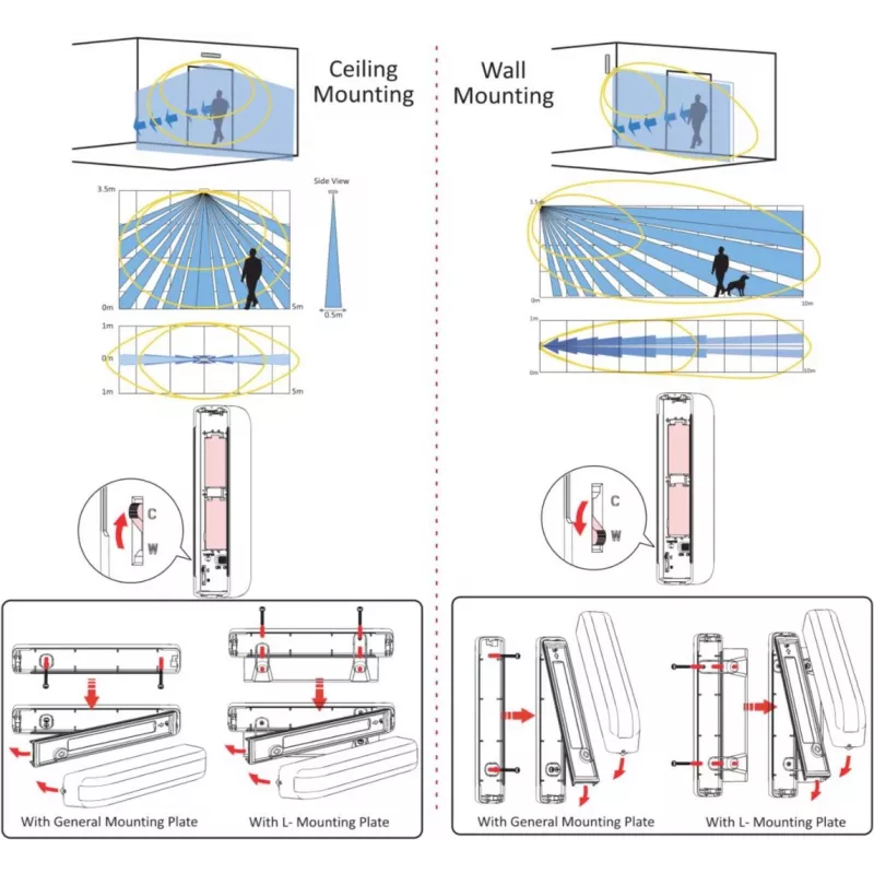 HIKVISION DS-PDC10DM-EG2-WE „Ax Pro“ belaidis magnetinis detektorius