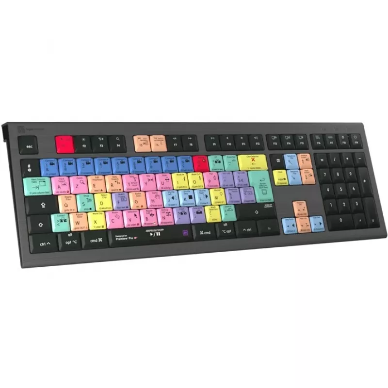 Logickeyboard Adobe Premiere Pro CC ASTRA 2 klaviatūra su apšvietimu Mac French AZERTY (LKB-PPROCC-A2M-FR)