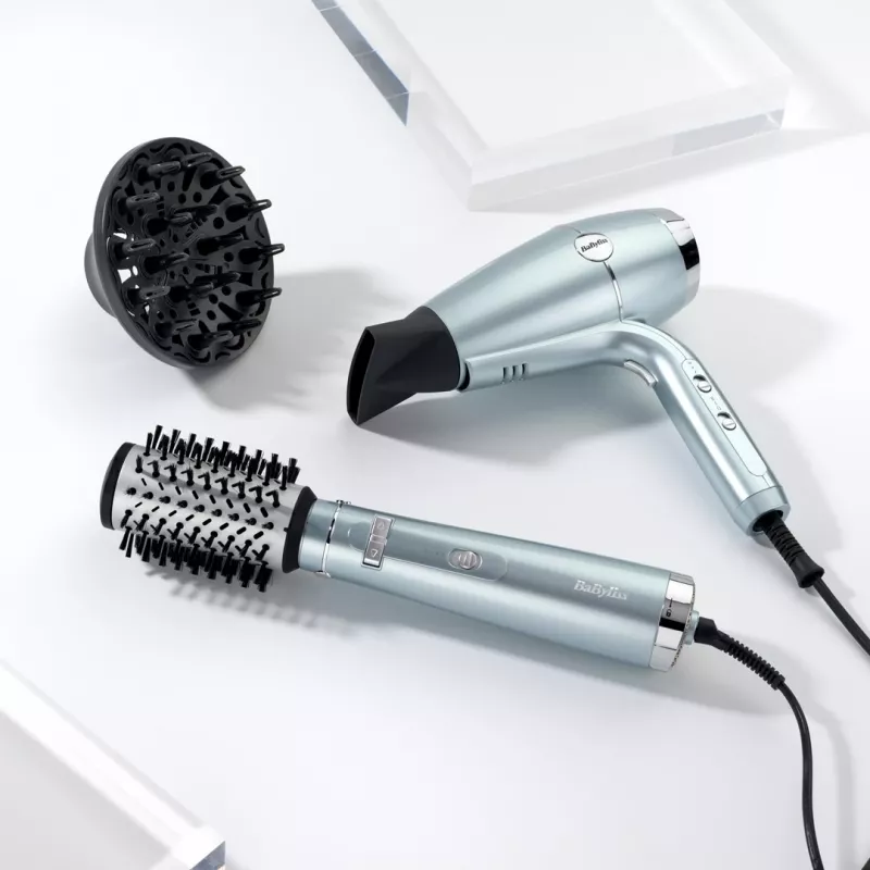 Plaukų džiovintuvas BABYLISS D773DE 2100 W, joninis, 3 šilumos / 2 greičio, šalto oro pūtimas, 2 antgaliai, metalinis