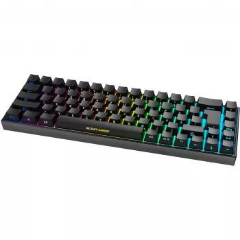 Deltaco GAM-100-DE - 65% - USB + Bluetooth - mechaniniai jungikliai - QWERTZ - RGB LED - juoda