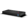 Lindy 7 Portų USB 3.0 Metalinis USB HUB, USB 3.2 Gen 1 (3.1 Gen 1) Type-A, 5000 Mbit/s, Juodas, 0.8 m, 185 mm, 75 mm