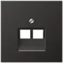 JUNG AL 2969-2 UA AN. Produktfarbe: Schwarz, Material: Aluminium, Buchsen-Typ: RJ-45 (AL2969-2UAAN)