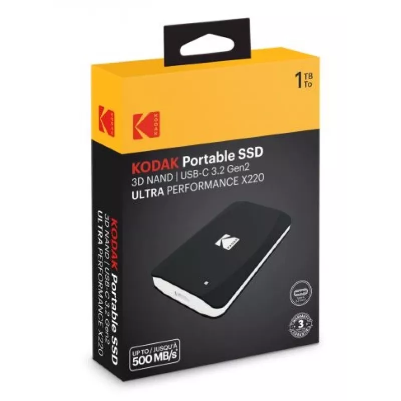 Kodak X220 1 TB nešiojamasis SSD kaupiklis, USB 3.2 Gen2
