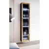 Vitrina sieninė Cama Meble VIGO 180 1800×400×300 mm juoda/wotan ąžuolas