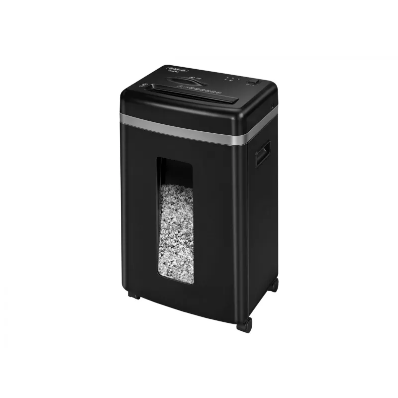 Popieriaus smulkintuvas Fellowes Powershred 450M Micro-cut, 9 lapų talpa, 2 x 12 mm, 22 L krepšelis, juodas