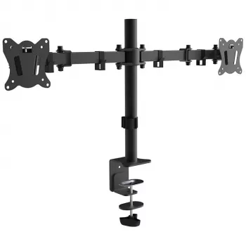Dvigubo monitoriaus laikiklis MONTIS Dual Monitor Mount Everest MT015, 13–27 colių, 2 rankos, max 16 kg, VESA 75x75–100x100, juodas