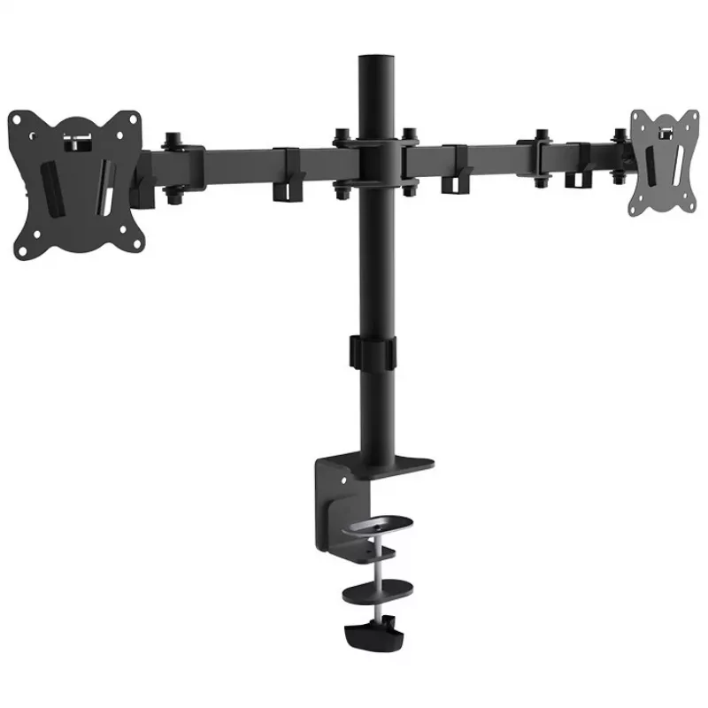 Dvigubo monitoriaus laikiklis MONTIS Dual Monitor Mount Everest MT015, 13–27 colių, 2 rankos, max 16 kg, VESA 75x75–100x100, juodas