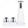 Druskos ir pipirų malūnėlių rinkinys Adler AD 4449W Steel White, keraminiai girnastekliai, 150 ml, įkrovimas per USB-C