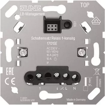 Jung 1701SE jungiklis šviesoms, plastikinis korpusas, 230 V, 50–60 Hz