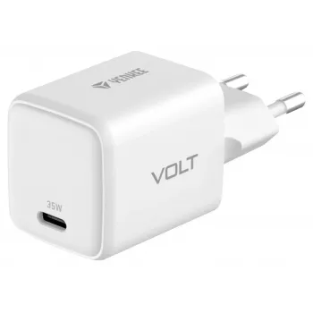 Sieninis USB C 35W 3A PD 3.0 QC 3.0 įkroviklis, baltas