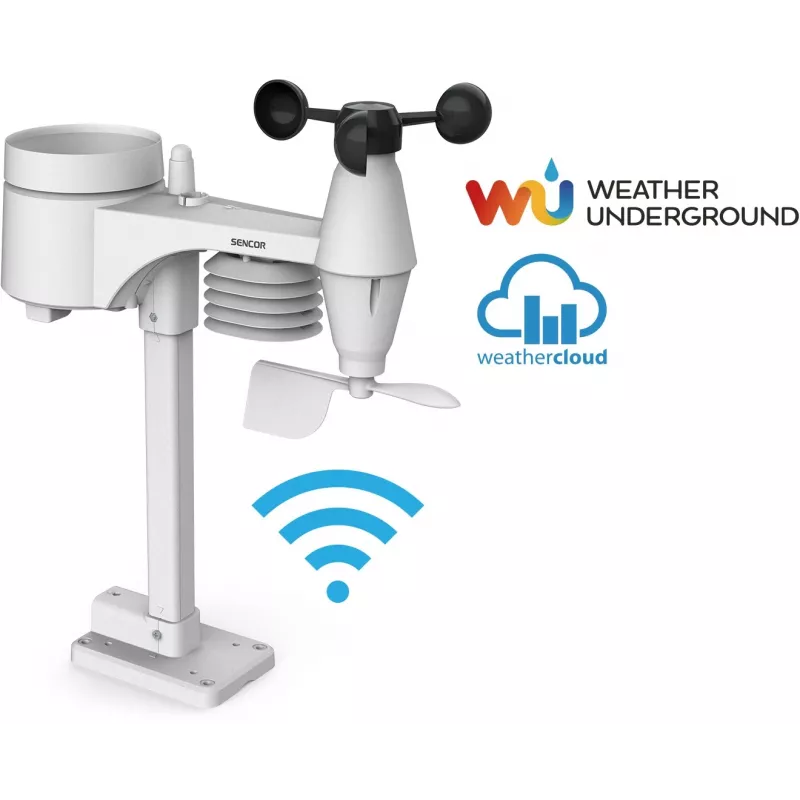 Sencor SWS 9898 profesionali Wi-Fi orų stotelė su 5 viename jutikliu, juoda