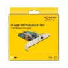 DeLOCK 90760 Vidinė tinklo plokštė 2500 Mbit/s PCI Express, M12