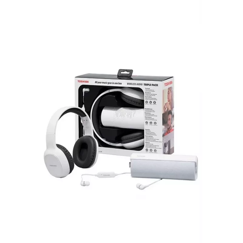 Ausinės Toshiba Wireless Audio Triple Pack HSP-3P19 White