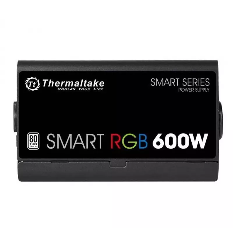 Termaltake SMART RGB PS-SPR-0600NHSAWE-1 - Maitinimo blokas (vidinis) - ATX12V 2.3 - 80 PLUS - AC 230 V - 600 W - aktyvus PFC - Juoda