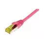 Patch laidas RJ45, CAT6A 500MHz, 0,15m, raudonas, S-STP (S/FTP), TPE/LSZH (Ultraflex), AWG26, su Cat.7 žaliava, Synergy 21 (S217698)