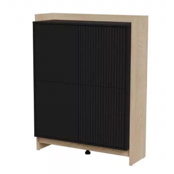 Cama PORTO komoda 100x38x130 ąžuolas/juodas