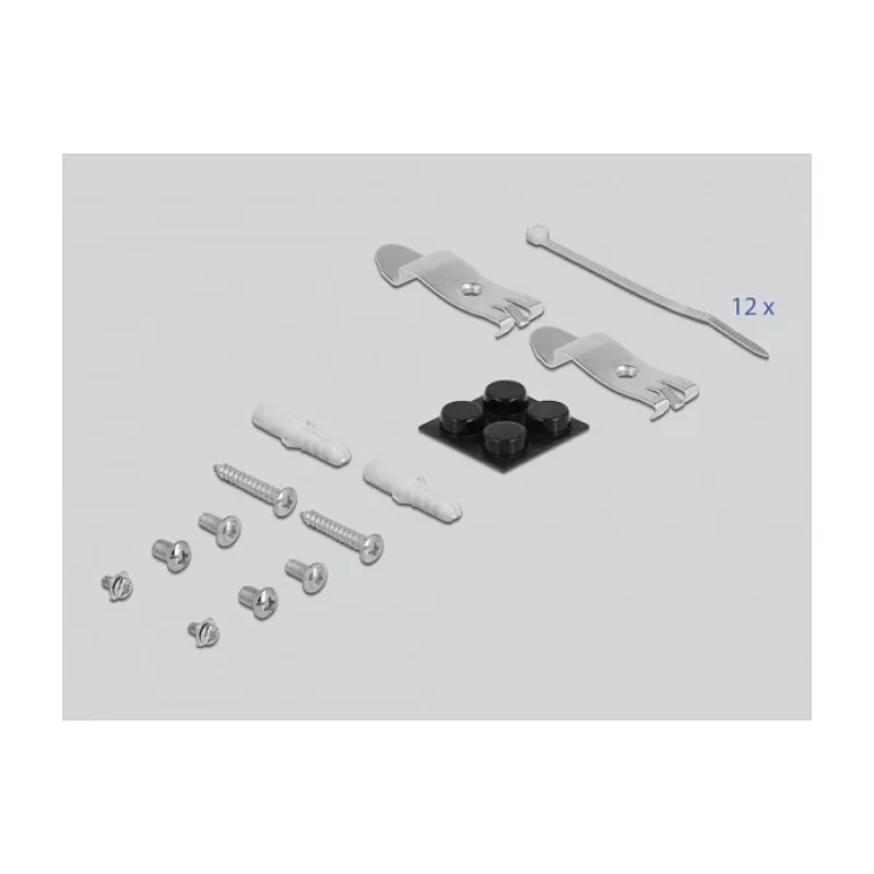 Patch Panel DeLOCK Keystone 12 prievadų juodas