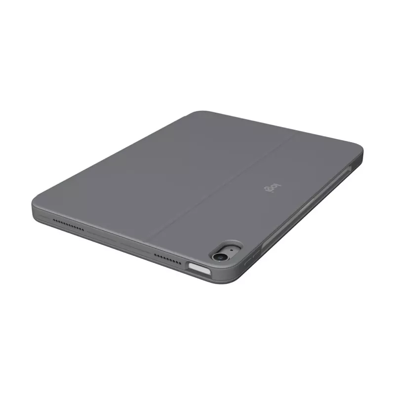Klaviatūrinis dėklas Logitech Combo Touch QWERTZ vokiškas Smart Connector pilkas, skirtas iPad Air