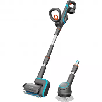 Akumuliatorinis kietų grindų valiklis AquaBrush Universal 18V P4A, pilkai/turquoise, Li-Ion akumuliatorius 2,5Ah P4A, POWER FOR ALL ALLIANCE