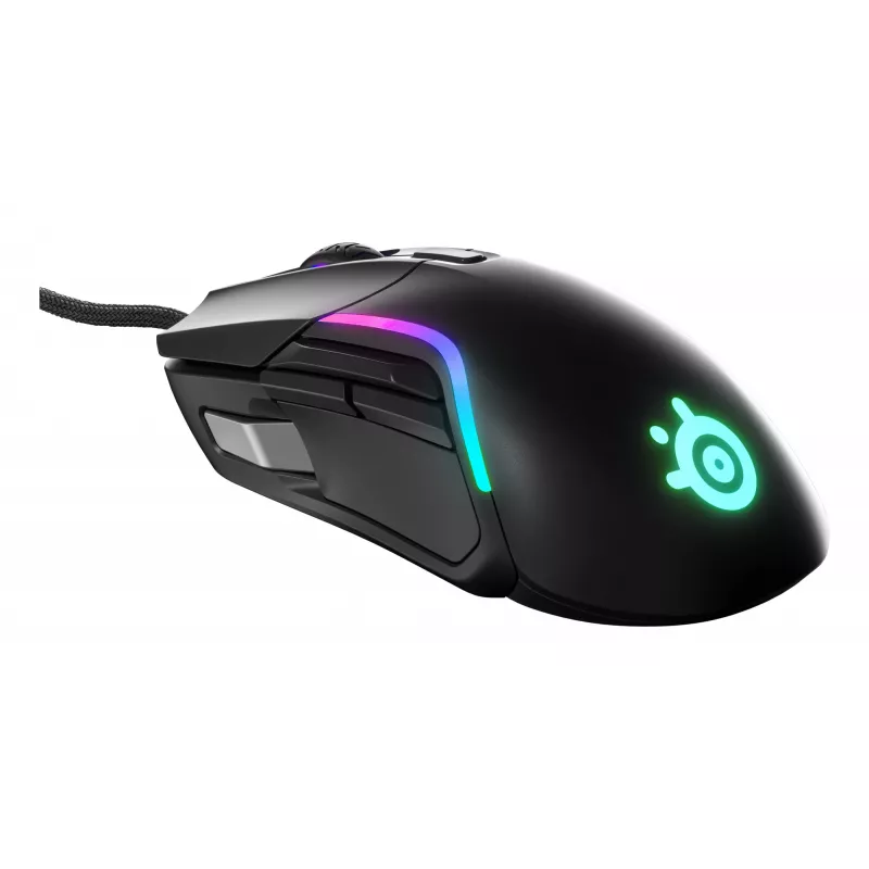 Žaidimų pelė STEELSERIES Rival 5 dešinei rankai, TrueMove Air jutiklis, 18 000 DPI, 9 programuojamų mygtukų, USB Type-A, IP54