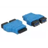 USB 3.0 vidinis adapteris DeLOCK 65670 juodas mėlynas