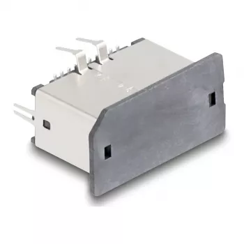 DeLOCK 67193 USB Type-E laidinis jungiklis, moteriškas, juodas/sidabrinis