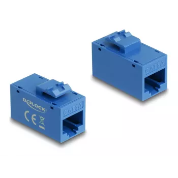 Keystone modulis DELOCK 90642 — plokščia RJ-45 įvada, mėlyna, 16,2×30×20,5 mm