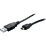 USB kabelis S/CONN 14-16045 3m Mini-USB B USB A Juodas