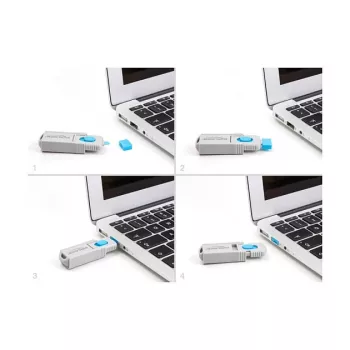 USB Type-A prievadų blokavimo rinkinys DeLOCK 20947, 10 vnt., mėlynas