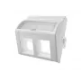 Adapteris 45x45 2xRJ45 išgaubtas kampinis Alantec OS022 — 2 prievadų RJ45 kampinis adapteris