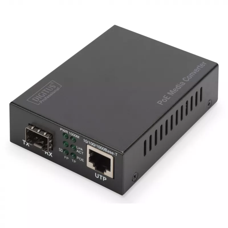 Medijos keitiklis Digitus DN-82140 Gigabit PoE su SFP lizdu