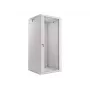 Lanberg sieninis montavimo stovas 19'' 27U 600x600mm pilkas (stiklinės durys)
