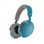 Ausinės Sennheiser Momentum 4 Wireless — viršugalvinės Bluetooth 5.2, 60 h baterija, aktyvus triukšmo slopinimas, 3,5 mm, mėlynos