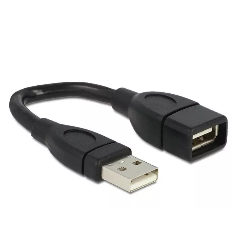 USB kabelis DeLOCK 15 cm USB 2.0 USB A juodas