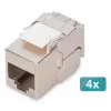 Digitus CAT 6A kompaktiškas ekranuotas kištukinis modulis, įrankiams nereikalingas montavimas, 4 vnt.