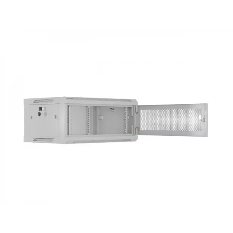 Stovo spinta LANBERG WF01-6404-23S 19 colių 4U pilka su perforuotomis durelėmis