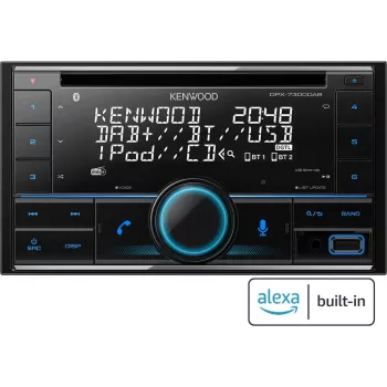 Kenwood DPX-7300DAB 2 DIN automobilinis medijos imtuvas su DAB+ radiju ir Bluetooth