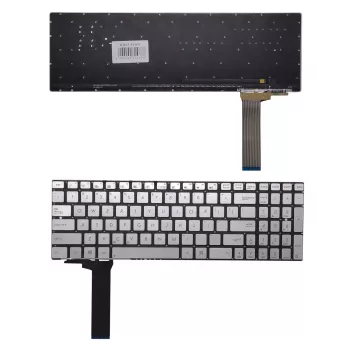 ASUS KB314768 klaviatūra nešiojamam kompiuteriui (N550, N750, Q550, R552J serijos, JAV išdėstymas, sidabrinė)