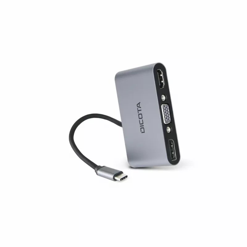 DICOTA D32064 mobiliojo įrenginio dokų stotelė Planšetė/Telefonas/Nešiojamas kompiuteris Sidabrinė