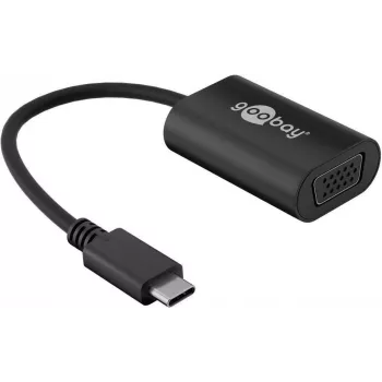 Wentronic goobay adapteris USB-C (kištukas) į HD-15 (VGA) (lizdas) - 20cm - 1080p palaikymas - juodas (38531)