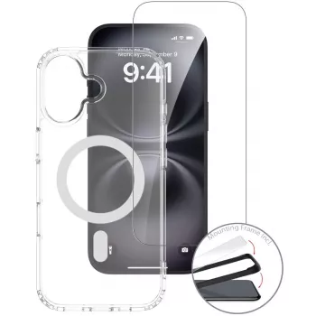 4smarts 360° Premium Protection apsauginis rinkinys, skirtas Apple iPhone 17, suderinamas su MagSafe, permatomas
