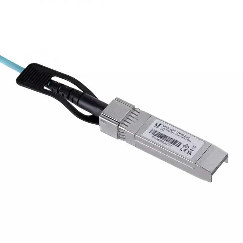 Aktyvus optinis kabelis UBIQUITI UACC-AOC-SFP10-5M SFP+ į SFP+, 10 Gbit/s, 5 m, 850 nm, PVC apvalkalas, akvamarinas