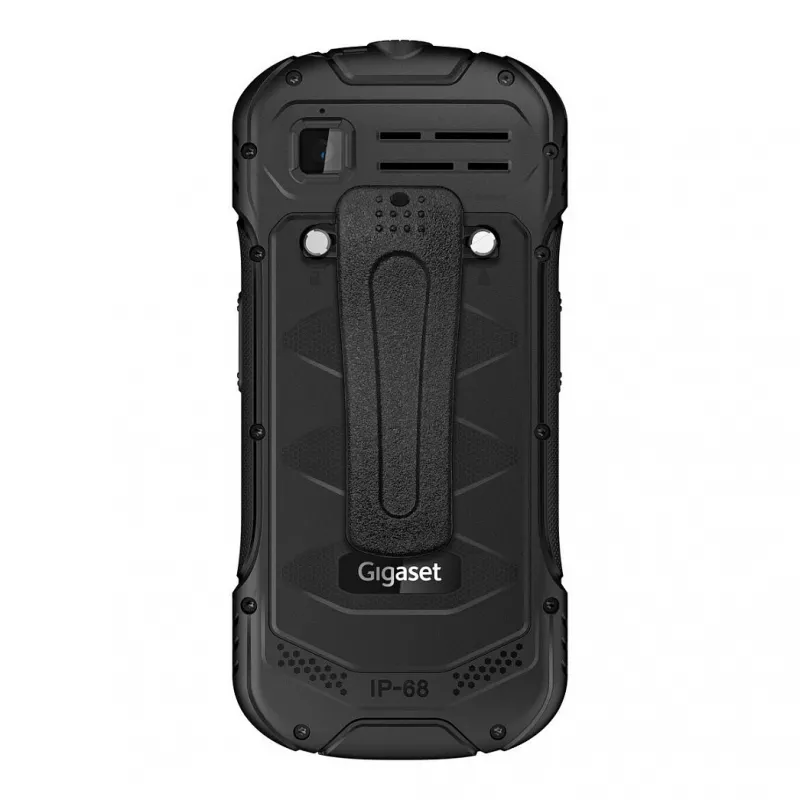 GIGASET GLX 8 ACTIVE juodas 6,1 cm 2,4 colio ekranas Push-to-talk funkcija 2500 mAh baterija IP68 2 MP kamera Dual-SIM Bluetooth