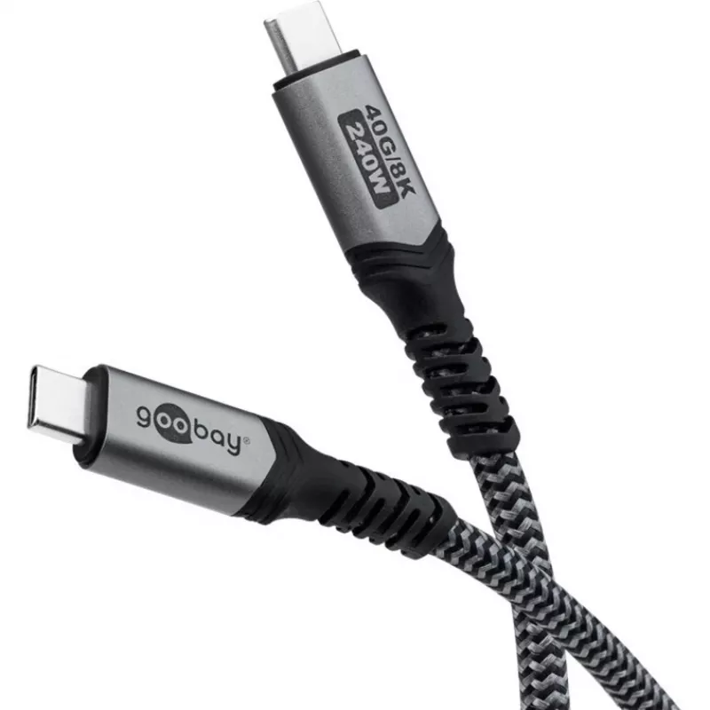 Goobay 74210 USB-C kabelis juodas
