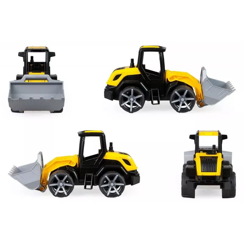 Buldozeris žaislinis Lena Truxx 2 atvira dėžė 04512, plastikinis statybinis automobilis, stumiamas, kompaktiškas