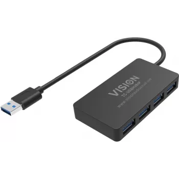 USB 3.0 šakotuvas VISION TC-USBHUB4P — 4× SuperSpeed USB 3.0 prievadai