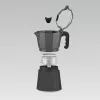 Moka puodas Maestro MR-1666-3-BLACK, rankinis 3 porcijų aliumininis kavos virimo aparatas, 150 ml, juodas