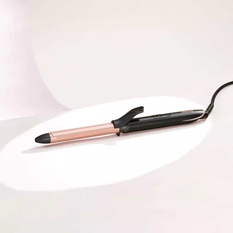 Garbanojimo žnyplės BaByliss 19 mm Curling Tong juodos su rožiniu auksu